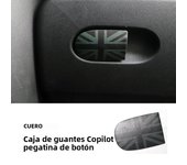 1PC Car Glove Box Handle Decorative Storage Box leather Sticker For MINI COOPER S For F55 F56 F57 F54 F60 Car Interior Stickers