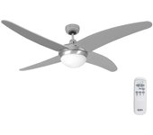 VENTILADOR DE TECHO MODELO CASPIO PLATEADO/NIQUEL POTENCIA: 60W ASPAS: Ø132cm CON MANDO A DISTANCIA EDM