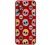 Tumundosmartphone Funda Silicona Líquida Roja para Samsung Galaxy A32 4G diseño Catrina Dibujos