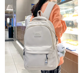 Mochila impermeable de nailon para adolescentes, bolso de hombro de moda para niñas, mochila escolar de secundaria para mujeres, color negro