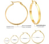 LUXUSTEEL 10/20/30/40MM Hoop Earrings For Women Men Basic Punk Stainless Steel Circle Huggies Earrings Gold Color Silver Plated