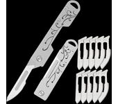 Stainless Steel Folding Knife Keychain Pocket Knife Surgical Mini Knife Replaceable Blades Sharp Multifunctional Knife Tool