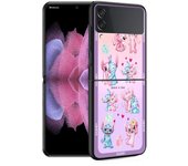 Phone Case for Samsung Z Flip4 Flip3 Flip 4 3 Galaxy ZFlip4 ZFlip3 ZFlip Hard PC Cases Sweethearts Stitch Angel Couple