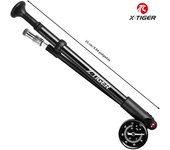 X-TIGER Portable High-pressure 300psi Bike Air Pump with Gauge for Fork & Rear Suspension Shock Absorber Mountain