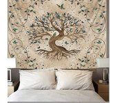 Mysterious Tree of Life Mushroom Forest Tapestry Wall Hanging Fairy Tale Bohemian Psychedelic Home Dormitory Dream Decor