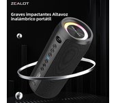 ZEALOT S51 Pro 40W Wireless Speakers, Outdoor Portable Subwoofer Speaker, 5200mAh Battery, 24 Hours Playtime Loud Stereo.