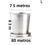 Stainless Steel Folding Cup With Keychain Portable Retractable Telescopic Cups
