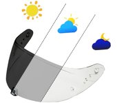 Fotocrómico RF-1400 RF 1400 Viseras de repuesto Fotocrómico CWR-F2 Protector facial compatible con RF-1400 CWR-F2 Z8 NXR2 Protección UV (fotocromático)