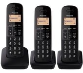 Teléfono Inalámbrico Panasonic KX-TGB613SPB/ Pack TRIO/ Negro