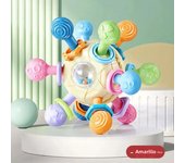 Baby Manhattan Ball Silicone Hand Grab Ball, Boiled Dental Glue, Molded Teeth, Bitable Soft Glue Grip, Ring Soothing Toy