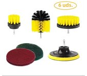 4Pc Electric Drill Brush Kit Cleaning Brush Toilet Cleaning Tools Floor Nylon Scrubber Brush For Carpet Glass Car Tires Bathroom