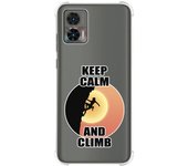 Funda Silicona Antigolpes para Motorola Edge 30 Neo 5G diseño Mujer Escalada Dibujos