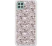 Funda original compatible con Samsung Galaxy A22 5G - T&J Patrón blanco y negro