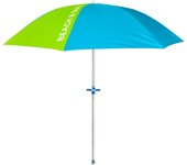 Sombrilla Playa 180 cm, Proteccion UV50+, Sistema, tubo acero 22/25 mm, Varillas Acero 3mm, Inclinable, Plegable, incluye Bolsa Transporte, ideal Playa Jardin Camping