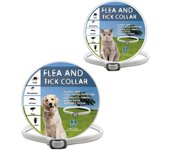 Collar antipulgas, garrapatas y piojos para perros y gatos - Talla ajustable, ecológico y seguro para mascotas
