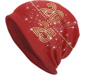 Gorro de lana de Feliz Año Nuevo 2025, gorro de punto, gorro de quimioterapia, gorro para adultos, gorro de calavera, gorro de dormir