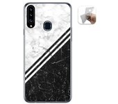 Tumundosmartphone Funda Gel Tpu para Samsung Galaxy A20s diseño Mármol 01 Dibujos
