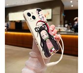 Anime Demon Slayer Phone Case for Oneplus Nord 3 2 9R 9 8T 8 7 7T Pro 6 5G Liquid Silicone Cover with Hand Strap