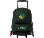 Totto Mochila infantil ruedas Rex Dino -Dimensiones:33 x 47.5 x 16 cm-Material: poliester