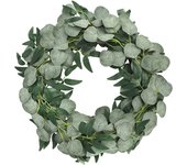 1 Pack 6.6FT Eucalyptus Garland with Artificial Silk Rose Flower Vine for Wedding Arch, Table, Party, Backdrop and Bedroom Decor