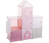 Factory Cuadros Castillo de Almacenamiento Infantil Rosa | L. 95.5 X D. 32 X H. 109 Cm | Tamaño Ideal para Almacenamiento | Diseño Bonito y Gracioso | Organizador de Juguetes para Niños