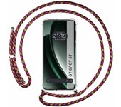 Tumundosmartphone Funda Colgante Transparente para Realme GT 6 / GT 6T 5G con Cordon Rosa / Dorado