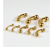 1PCS Surgical Steel Big Size Curved Ring Large Gauge Tongue Curved barbell Curved Banana Gauge Man Body Piercing Jewelry