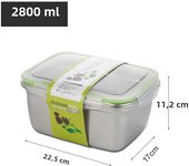 304 Stainless Steel Fresh-keeping Box Sealed Leak Proof Lunch Box Fruit Box with Lid Dumpling Container Refrigerated Storage Box
