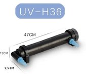 JEBO 36W UV Sterilizer Lamp Light Ultraviolet Filter Clarifier Water Cleaner For Coral Koi Fish Pond, Aquarium UV Lamp