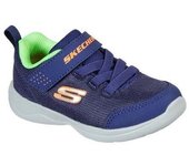 Zapatillas Niño Skechers Mini Wanderer Azul Navy Lima y Naranja
