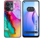 Tumundosmartphone Funda Silicona Oppo Reno 8 5G Carcasa Protectora Mármol 15 Personalizada