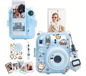 8-Piece Camera Case Set for instax Mini 12 with Upgraded Photo Storage Bag, DIY Stickers, Mini Photo Frame, Hard PC - No Camera