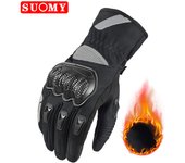 SUOMY Winter Motorcycle Gloves Waterproof Gant Moto Warm Lady Pink Full Finger Moto Gloves Touch Screen Motorbike Riding Gloves