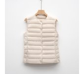 Chaleco de Pato ultraligero para Mujer, Abrigo de Algodón portátil sin Mangas, chaqueta Ligera sin Mangas de moda de otoño And invierno