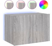 vidaXL Mueble de TV de pared con luces LED 60x35x41 cm, Mueble de Salon, Mueble TV, Mueble TV salon, Mesa de TV, Mueble tele