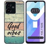 Funda Silicona para Vivo Y35 / Y22s diseño Madera 01 Dibujos