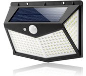 🌞 Luz Exterior Solar con Sensor de Movimiento y 212 LEDs | 4 Zonas de Iluminación | No Requiere Enchufe | Carga Solar Automática