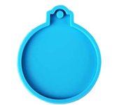 1pcs Round Shape Pendant Keychain Molds for Epoxy Resin  DIY Crafts Keychain Making Christmas Tree Decorations