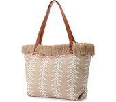 Straw Beach Bags for Women - Summer Woven Tote Bag Shoulder Handbags, Large Beach Bag for Women for Holiday