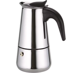 Cafetera Italiana en acero inoxidable para espresso 2/4/6/9/12 TAZAS Compatible con gas, vitrocerámica y estufa eléctrica. Uso doméstico y oficina. Cafetera Moka
