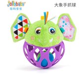 Pelota táctil de silicona para agarrar con la mano de Jollybaby, juguete de peluche con iluminación cognitiva para bebés
