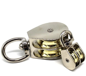 Metal Sheave Zinc Alloy Fixed Pulley Crown Block and Tackle Lifting Wheel Mini Single/Double Pulley for DIY