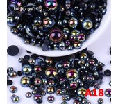 Random Mix 3-8mm AB Color Half Round ABS Beads Imitation Pearl Flatback Beads For DIY Nail Decor Jewelry Making