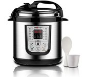 Muvip olla a presion electrica - 6 litros - 15 programas disponibles - 1000w - display led - acero inoxidable - totalmente desmontable - control de tiempo y temperatura