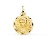 Inmaculada Romero - Virgen Esperanza Macarena Sevilla - Medalla Oro 18k - 16 Mm - Bisel Liso