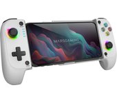 Mars Gaming MGPX, Gamepad Bluetooth 5.0 2en1, RGB Neon, Vibración Dual y Función Turbo, Soporte Smartphone Hasta 6.8", Mando Multifunción Compatilidad PC, Android, iOS y Consolas, USB-C y Funda, Negro o Blanco