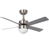 Ledkia Ventilador de Techo Cygnus Níquel 107cm con Motor DC y Luz LED CCT