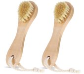 Cepillo de limpieza quitamanchas para ropa, paquete de 2, limpiador de cerdas suaves para telas, pelusas, ropa, sofá, terraza, barra, secadora, estropajo, manchas.