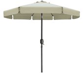 Marbueno Sombrilla Acero 8 Varillas D270 cm Polyester Beige Jardin, Piscina y Terraza 10488