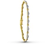 Pulsera de oro blanco y amarillo de 18 kilates PM-14000033